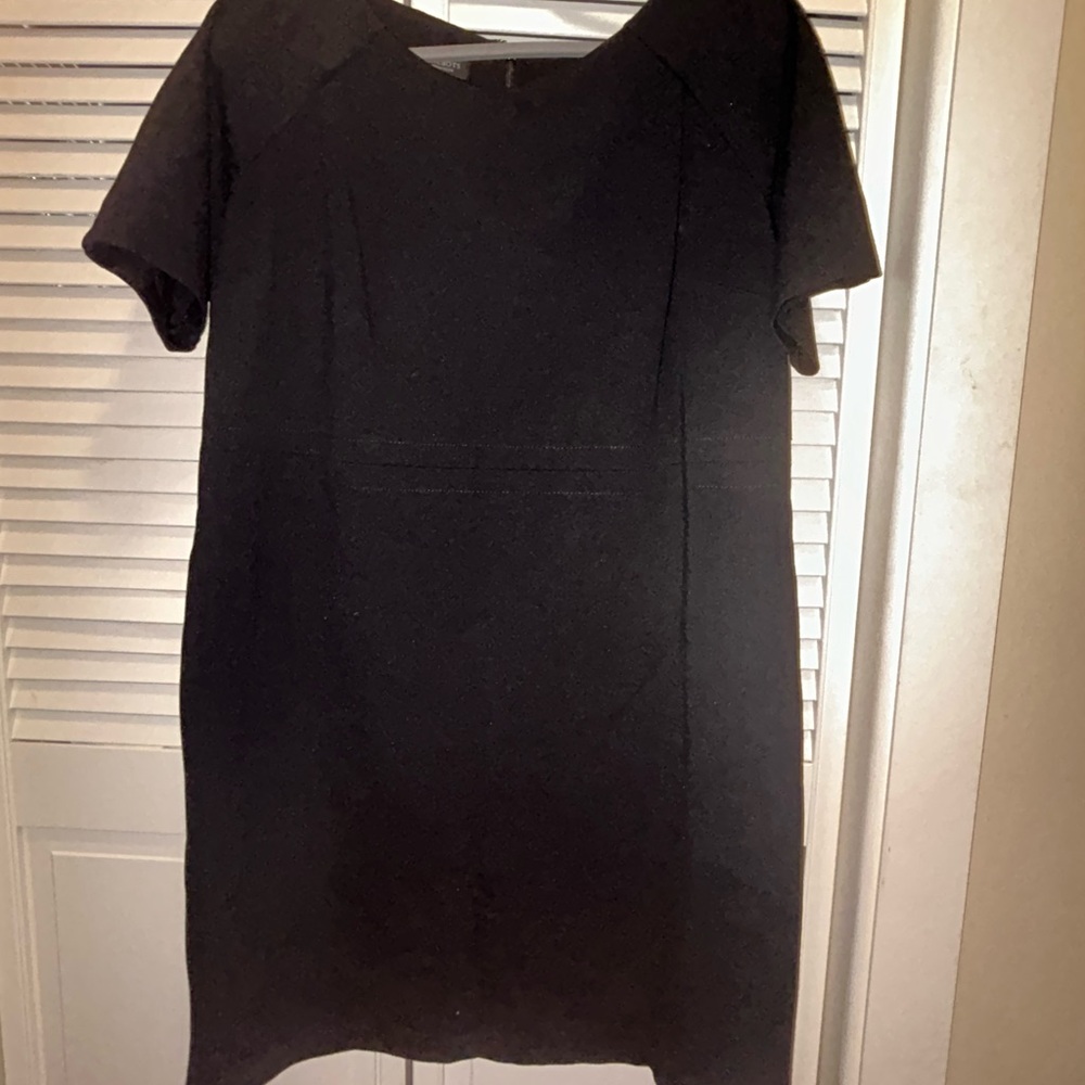 Talbots Black Dress with Short Sleeves, Size 14WP